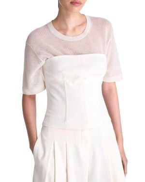 Twp Jillian Bustier Strapless Top - White