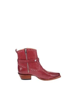 Malibu Beachwear Premium Western Leather Boots Sandy - Red