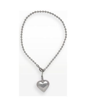 67Jewelry Puffed Heart Necklace - Metallic