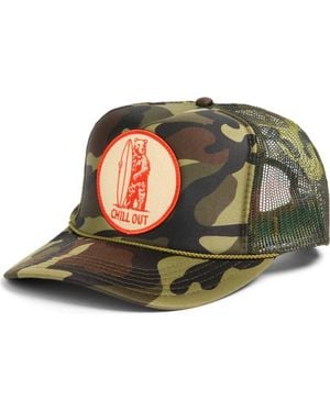 Friday Feelin Chill Out Patch Trucker Hat - Green