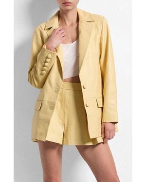 AS by DF Willow Upcycled Leather Blazer - Natural