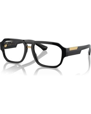 Dolce & Gabbana 55Mm Pilot Optical Glasses - Black