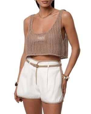 JLUXLABEL Sun Glow Belted Shorts - White