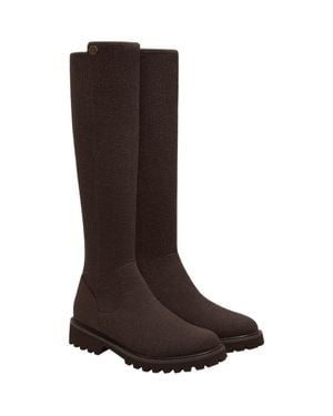 VIVAIA Filipa Round-Toe Stretchy Wool Knee-High Boots - Brown