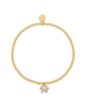Estella Bartlett Dreamer Cubic Zirconia Butterfly Charm Bracelet - Metallic