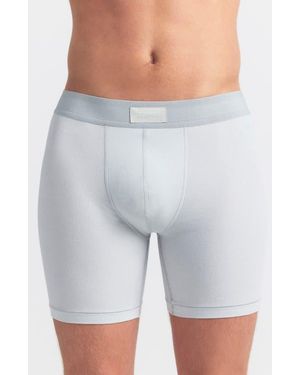 Skims 3-Pack 5-Inch Stretch Cotton & Modal Boxer Briefs - Blue