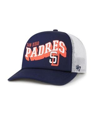 '47 San Diego Padres Meander Foam Trucker Snapback Hat - Blue