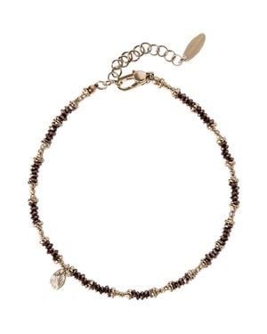 Brunello Cucinelli Hematite And Sterling Anklet - Metallic
