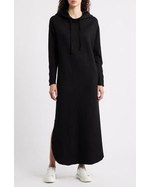 Frank & Eileen James Long Sleeve Hoodie Dress - Black