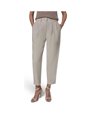Donna Karan Pleated Crop Pants - Gray