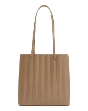 Mansur Gavriel Pleated Filo Leather Tote - Brown