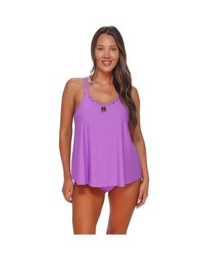 Sunsets Escape Sadie Tankini Swimsuit Top - Purple