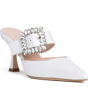 Beautiisoles Georgina Pointed Toe Mule - White