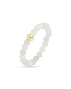 Kiara by Ki-Ele Sai Labradorite Stretch Ring - White