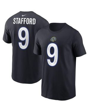 Nike Matthew Stafford Midnight Los Angeles Rams 2025 Rivalries Collection Player Name & Number T-Shirt - Blue