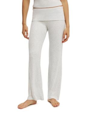 Cotton On Airy Soft Roll Waist Pant - White