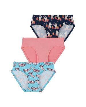Meundies Kids' Feelfree Assorted 3-Pack Bikini Briefs - Blue