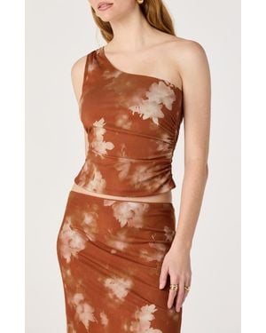 Astr Adalee One-Shoulder Top - Orange