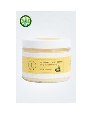 Lizush Cbd Grapefruit Body Salt Scrub - White