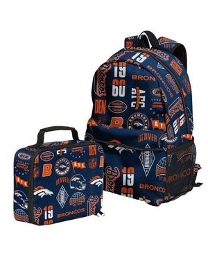 Outerstuff Denver Broncos Backpack And Lunchbox Set - Blue