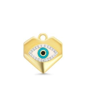 Sara Weinstock Diamond Evil Eye Charm - Metallic