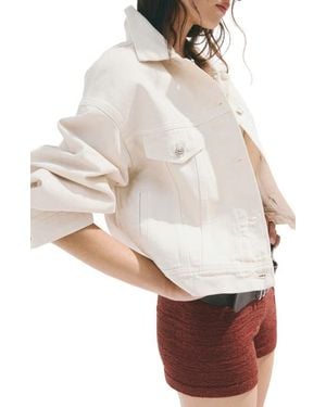 Mango Kika Denim Trucker Jacket - Natural