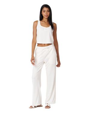 Rebody Active Retreat Waffle Wide Leg Pant 30 - White