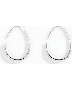 Mint & Lily Fluid Hoop Earrings - White
