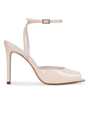 Black Suede Studio Wren 100 Sandal - White
