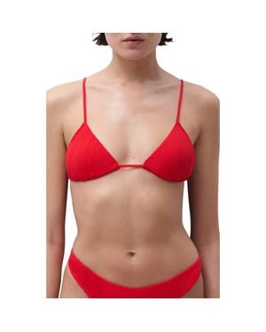 Chantelle Pulp Jacquard Triangle Bikini Top - Red