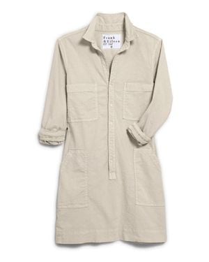 Frank & Eileen Ireland Long Sleeve Stretch Cotton & Linen Shirtdress - Natural