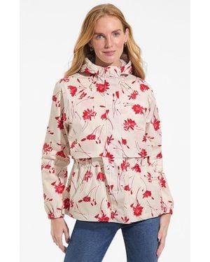 Lands' End Squall Packable Rain Jacket - Red