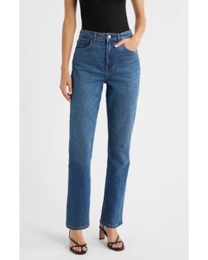 Reformation Jax Super High Waist Straight Leg Jeans - Blue
