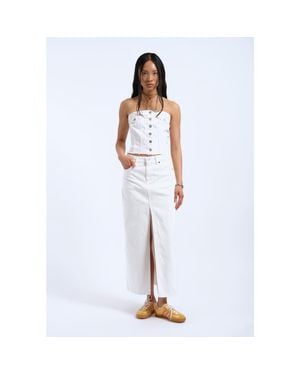 Dr. Denim Carli Tube Top - White