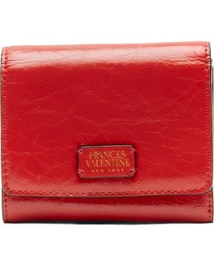 Frances Valentine Perfect Leather Trifold Wallet - Red