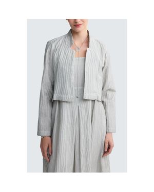 Luukaa Ivelle Garment-Dyed Bolero Jacket - Gray