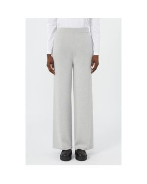 MM by Max Mara Hamburg Knit Wool Pants - White