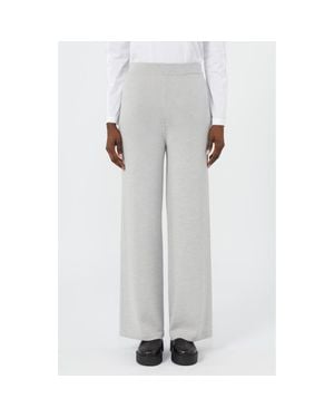 MM by Max Mara Hamburg Knit Wool Pants - White