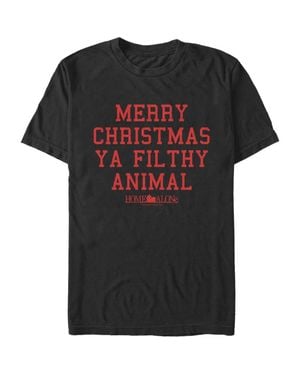 Home Alone Merry Christmas Ya Filthy Animal Graphic T-Shirt - Black