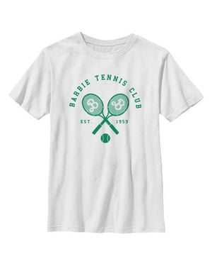 Barbie Boys' Tennis Club Established 1959 T-Shirt - White
