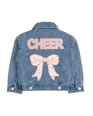 Sweet Wink Cheer Bow Patch Jacket - Blue
