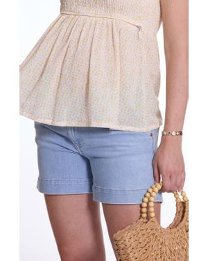 Cache Coeur Donna Denim Maternity Shorts - Blue