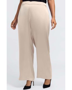 Foxcroft Hostess Pull-On Pants - Natural