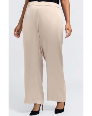 Foxcroft Hostess Pull-On Pants - Natural