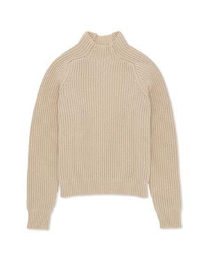 Fortela Leona High Neck Wool And Cashmere Sweater - Natural