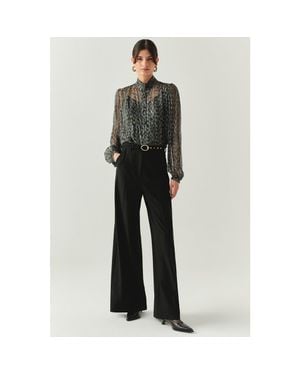 Exquise Nala Wide Leg Pocketed Pants - Gray