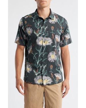 Roark Bless Up Short Sleeve Button-Up Shirt - Gray