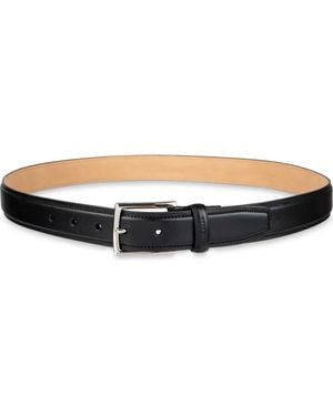 Cole Haan Burnished Edge Leather Belt - Black