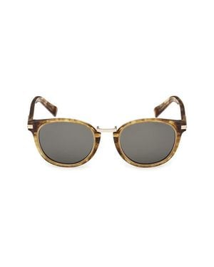 ZEGNA 51Mm Round Sunglasses - Multicolor