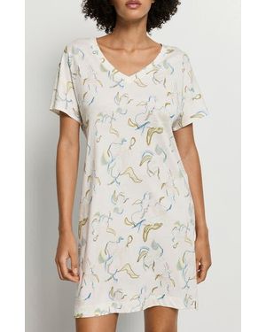 Hanro Sleep & Lounge Short Sleeve Nightgown - White